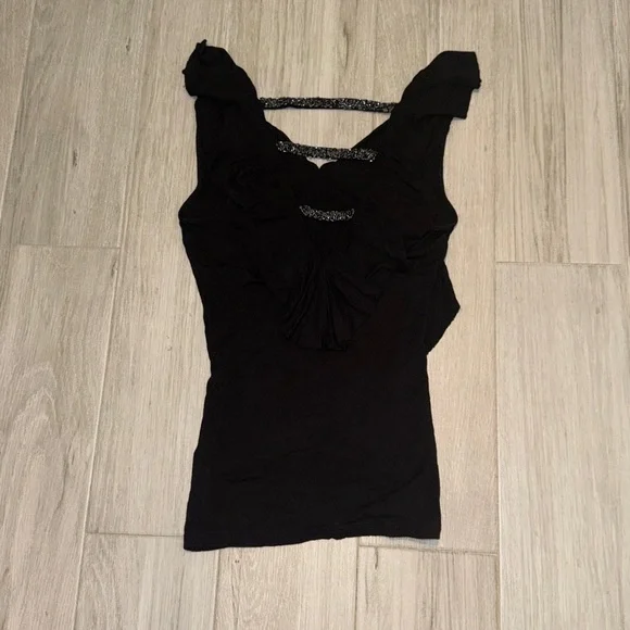 Beaded Ruffle Top - Picture 2 of 7